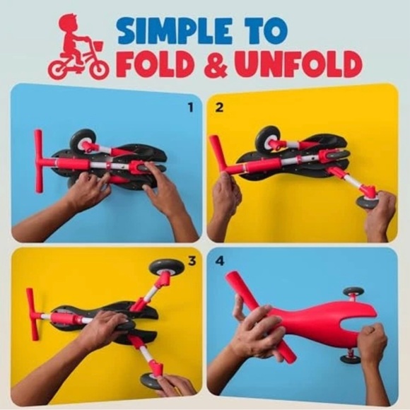 Bugatrike Toddler Foldable Trike - NIB - Color Red - Picture 2 of 5